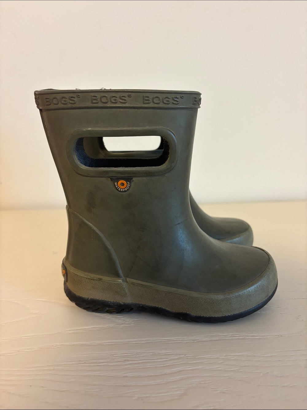 Bogs Kids Olive Green Waterproof Pull-On Rain Boots